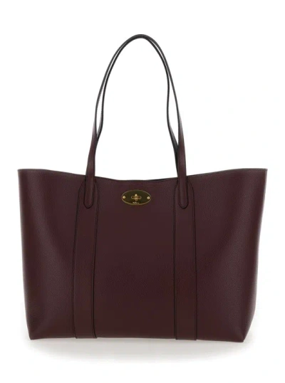 Mulberry Bayswater Tote Small Classic Grain In Burgundy