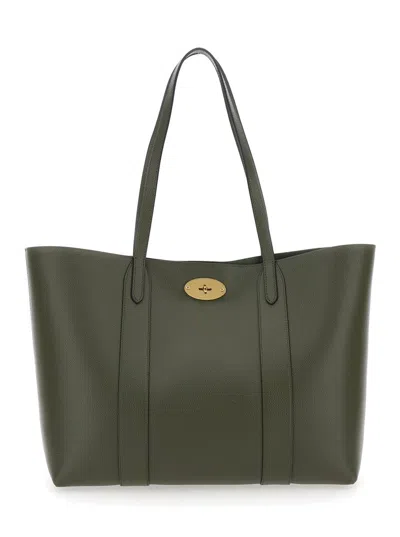 Mulberry Bayswater Tote Small Classic Grain In Green