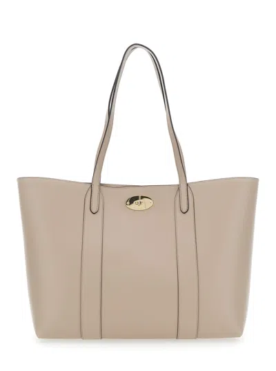 Mulberry Bayswater Tote Small Classic Grain In Sand