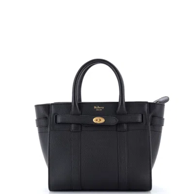Mulberry Bayswater Zipped Tote Leather Mini In Black
