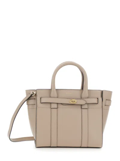 MULBERRY BEIGE BAYSWATER SATCHEL