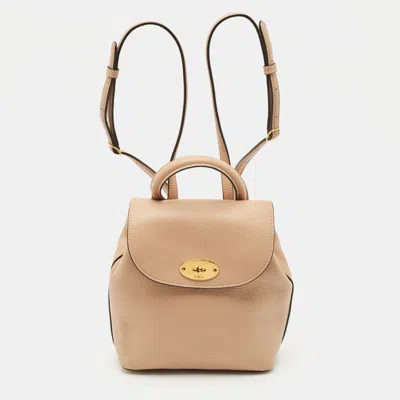 Pre-owned Mulberry Beige Leather Mini Bayswater Backpack