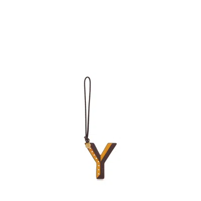 Mulberry Bi-colour Leather Keyring In Blue