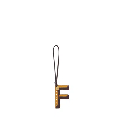 Mulberry Bi-colour Leather Keyring In Gold