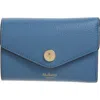 Mulberry Bifold Leather Card Case In Brighton Blue