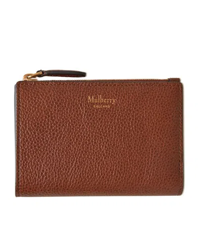 Mulberry Bifold Zipped Continental Wallet In Brown