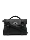 Mulberry Black Alexa Heavy Grain Satchel In Black