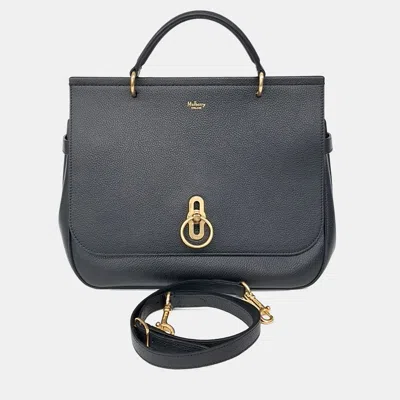 Pre-owned Mulberry Black Leather Amberley Satchel Bag