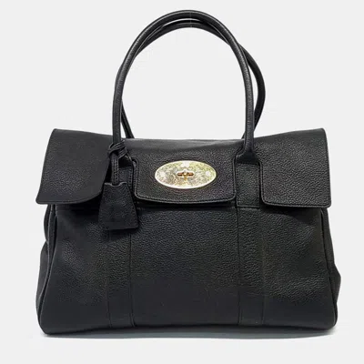 Pre-owned Mulberry Black Leather Bayswater