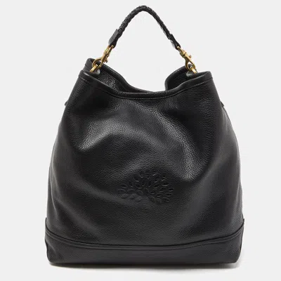 Pre-owned Mulberry Black Leather Effie Flap Hobo