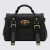 Mulberry Black Leather Mini Alexa Heavy Grain Top Handle Bag In Black