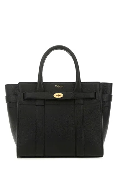 Mulberry Black Leather Mini Bayswater Handbag