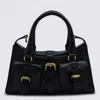 Mulberry Black Leather Mini Roxanne High Shine Top Handle Bag In Black