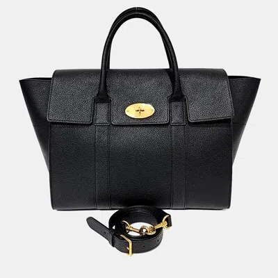 Pre-owned Mulberry Black Leather New Bayswater Medium