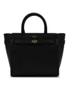 Mulberry Black Leather Tote Bag In Black