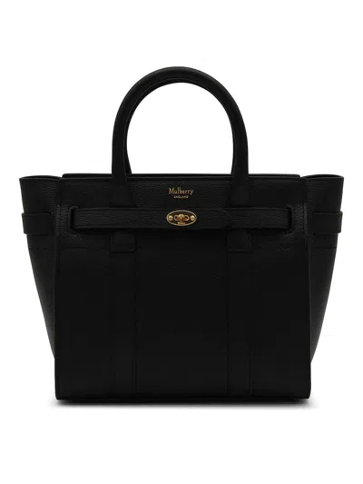 Mulberry Black Leather Tote Bag
