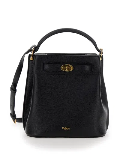 Mulberry Small Islington Leather Bucket Bag In Black