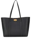 Mulberry Black Tote Bag With Front Turn-lock Closure And And Two Top Handles In Leather Woman In Black