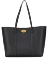 Mulberry Black Tote Bag With Front Turn-lock Closure And And Two Top Handles In Leather Woman In Black