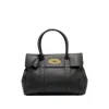 Mulberry Bayswater Black Handbag With Twist-lock Fastening In Grainy Leather Woman