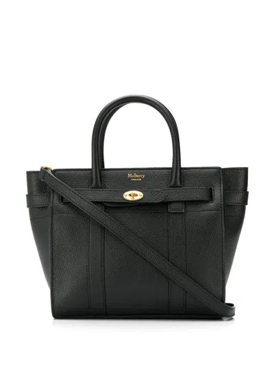 Mulberry Black Zipped Bayswater Satchel Bag