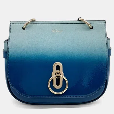 Pre-owned Mulberry Blue Leather Amberley Satchel