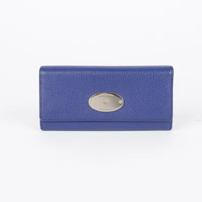 Mulberry Blue Leather Long Wallet