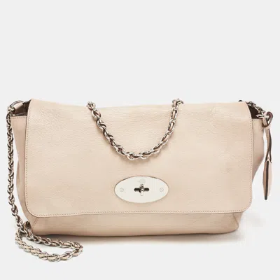 Pre-owned Mulberry Blush Pink Leather Large Lily Shoulder Bag