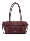 Mulberry Leather Shoulder Bag With Logo