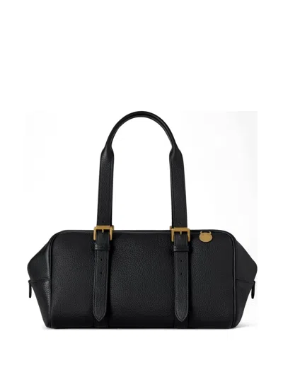 Mulberry Boston Buckled-strap Shoulder Bag In Black