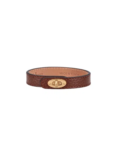 Mulberry Bovine Leather And Brass Women's Accessory In Brown