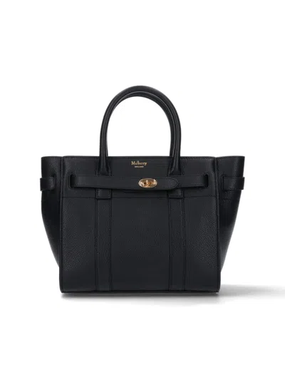 Mulberry Bovine Leather Mini Shoulder Bag In Black