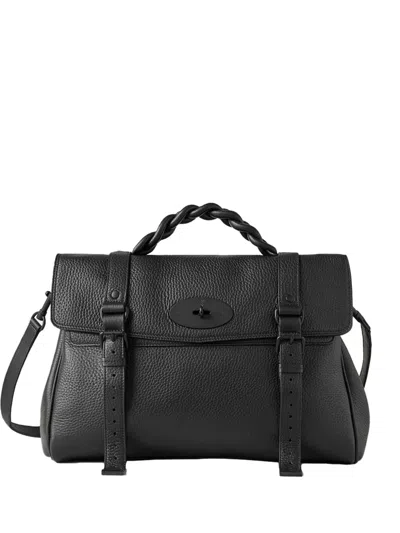 Mulberry Braided-handle Tote Bag In Black