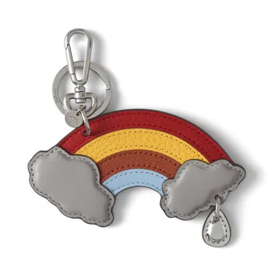 Mulberry British Park Keyring - Rainbow In Red