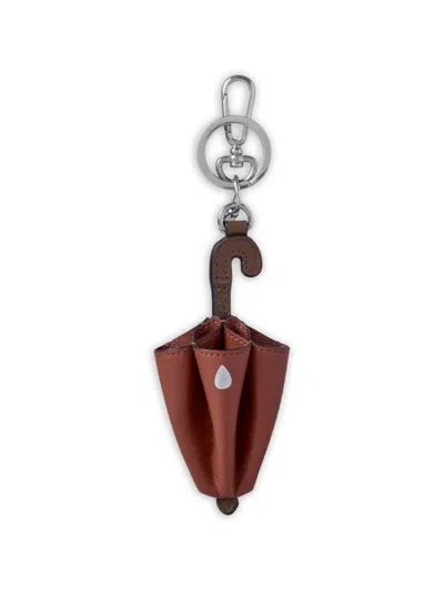 Mulberry British Park Umbrella-shaped Keyring In Brown
