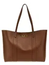 Mulberry Structured Pebbled Tote Bag With Double Handles In Brown