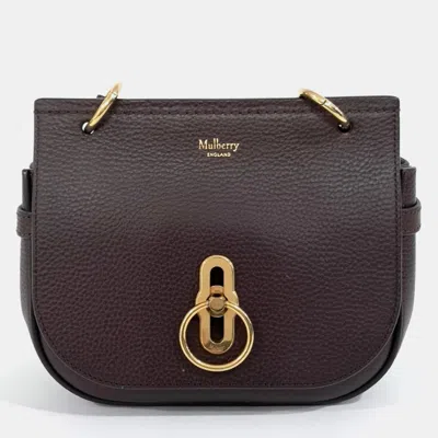 Pre-owned Mulberry Brown Leather Amberley Satchel Bag Small