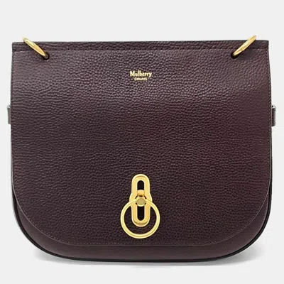 Pre-owned Mulberry Burgundy Leather Amberley Satchel Bag