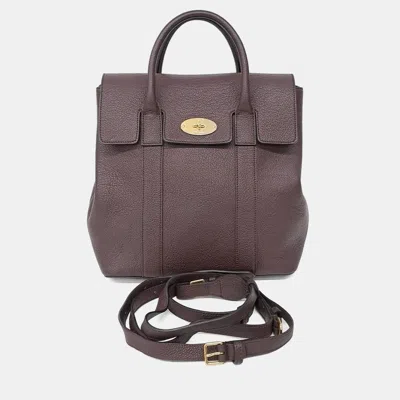 Pre-owned Mulberry Burgundy Leather Bayswater Backpack