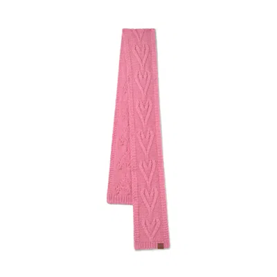 Mulberry Cable Knitted Heart Scarf