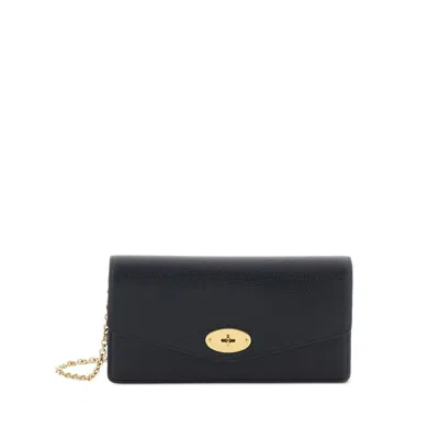 Mulberry Calf Leather Clutch In Black
