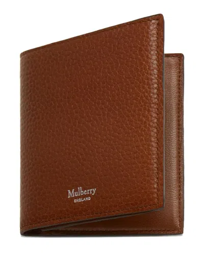 Mulberry Calf-leather Trifold Wallet In Brown