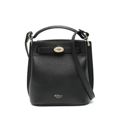 Mulberry Calfskin Leather Shoulder Bag In Black