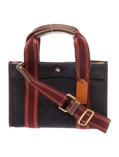 Pre-owned Mulberry Canvas Top Handle Bag W/ Tags In Burgundy
