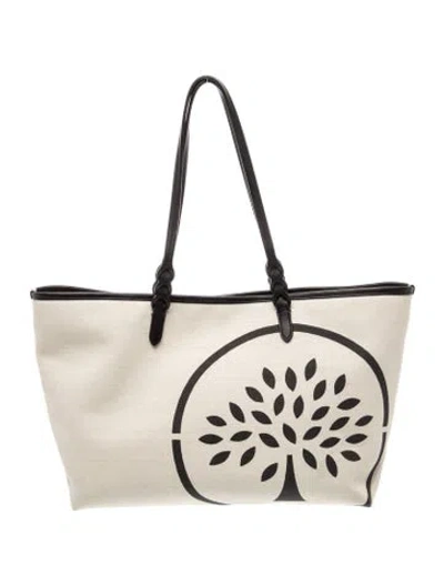 Pre-owned Mulberry Canvas Tree Graphic Canvas Large In Neutrals