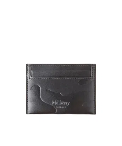 Mulberry Capo-embossed Leather Cardholder In Black