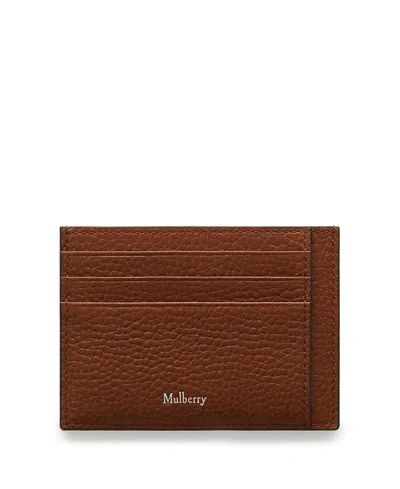 Mulberry Leather Heritage Card Holder In Grey