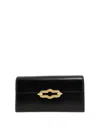 Mulberry Chain Strap Wallet With Gold Hardware In Black