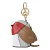 Mulberry Case Keyring Robin Multicolour Mixed Material In Brown