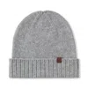Mulberry Cashmere Beanie Grey Melange In Gray